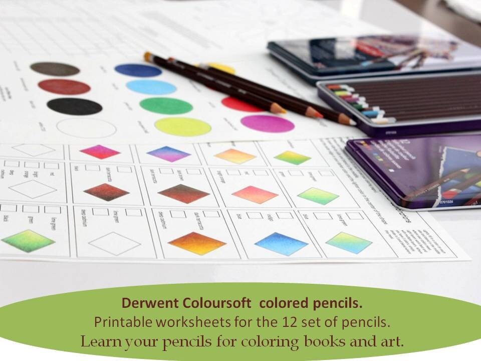 DERWENT COLOURSOFT Colored Pencils Workbook, Color Combinations & Color ...