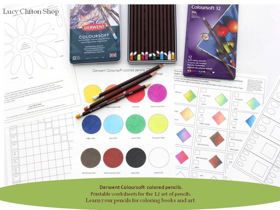 DERWENT COLOURSOFT Colored Pencils Workbook, Color Combinations & Color ...