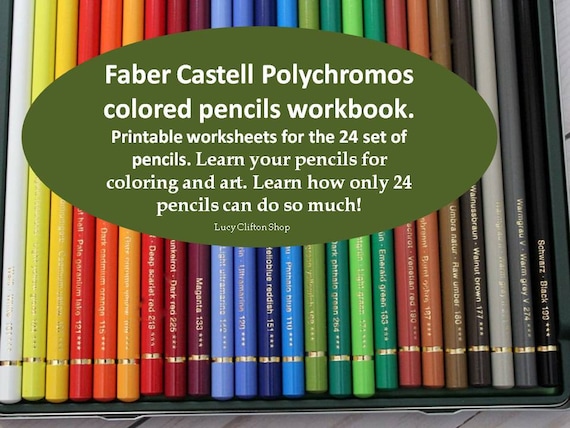 FABER CASTELL POLYCHROMOS colored pencils workbook, Color combinations & Color swatches for the Polychromos 24 Set, Printable worksheets pdf