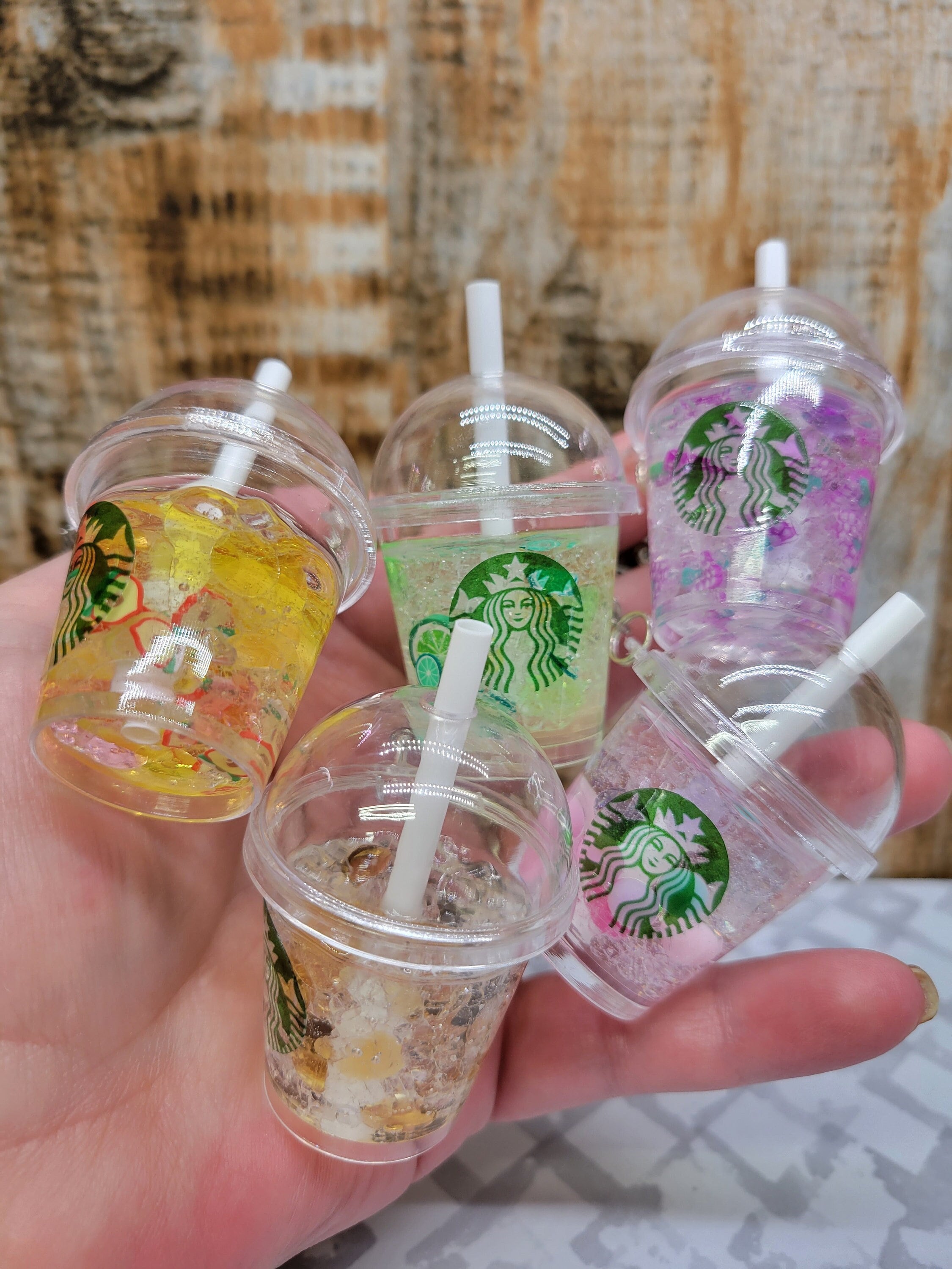 EleganceStudioCo Starbucks Coffee Charm Keychains Mini Tumbler Starbucks Coffee Keychain