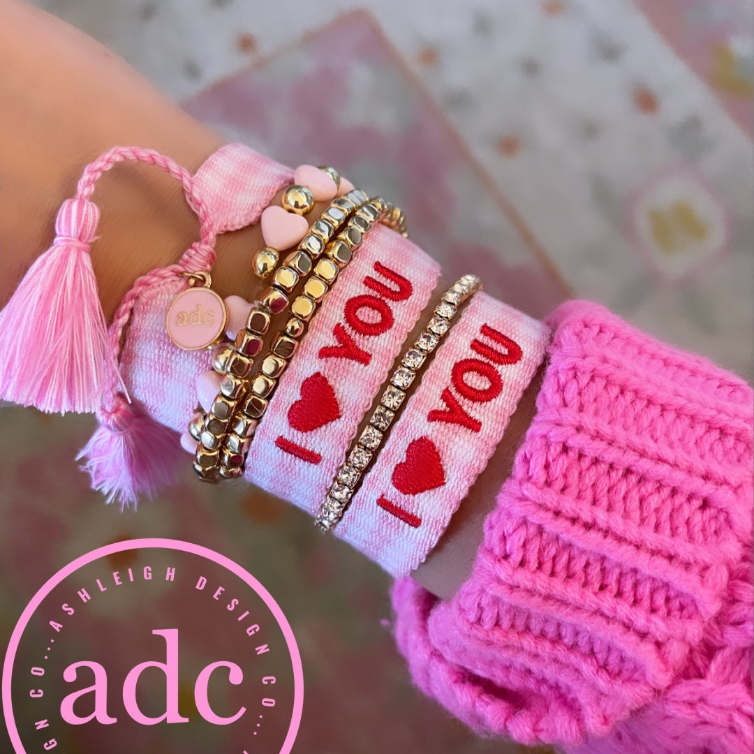 I Love You Bracelet Designer Friendship Bracelet Valentines Day Themed
