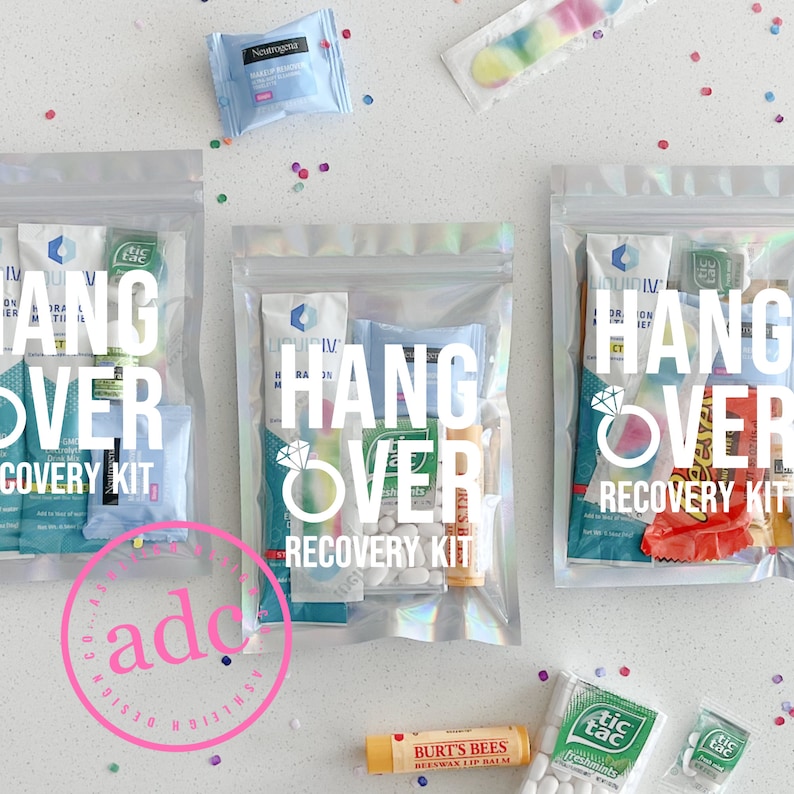 The Original Hangover Kit || Hangover Recovery Kit || Hangover Glam Kit || Bachelorette Party Favor || Bachelorette Party || Girls’ Night 