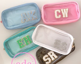 Monogram Pouch || Personalized Gift for Her || Bridesmaid Gift || Jewelry Case || Travel Case || Gift for Her