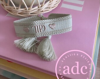 kids* TTPD Bracelet || Designer Friendship Bracelet || Customizable Woven Embroidered Bracelet || Taylor Swift