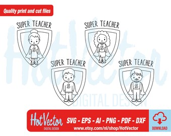 Teacher Hero Svg Etsy