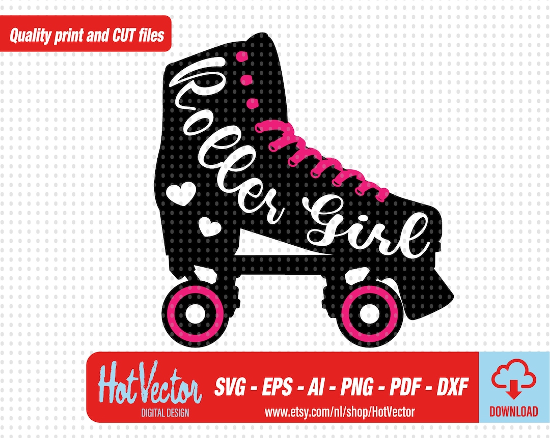 Roller Skate Girl Clipart, Skate Derby Image for Personal and