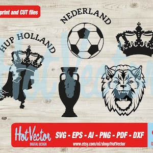 Holland voetbal ek clipart, plotter e file di stampa, uso commerciale gratuito, svg, dxf, png, pdf, eps, ai, download istantaneo, file di taglio clip art