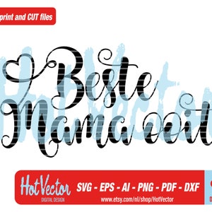 Beste mama ooit digital clipart, plotter e imagen impresa para uso personal y comercial, descarga instantánea, archivo de corte de imágenes prediseñadas para artesanos
