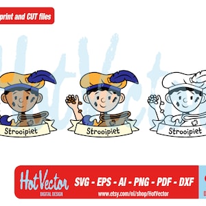 Strooipiet jongen, svg, png, ai, eps, pdf, dxf, cut-bestand voor hobbyisten, kwaliteitsafdrukbestand, persoonlijk en commercieel gebruik, instant download