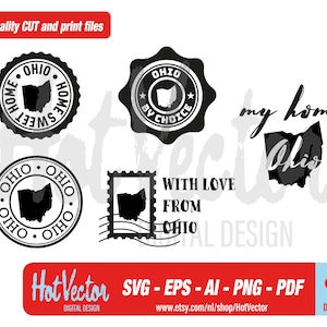 Ohio SVG bundle - DIGITAL DOWNLOAD - svg, png, ai, eps, pdf - free commercial use