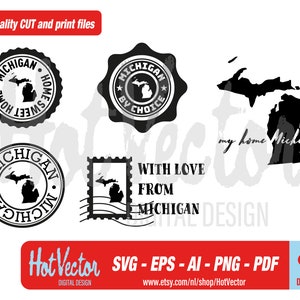 Michigan SVG bundle - DIGITAL DOWNLOAD - svg, png, ai, eps, pdf - free commercial use