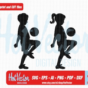 Voetbal kinderen silhouet clipart, sport afbeelding, print cut-bestand voor crafters, gratis commercieel gebruik, instant download