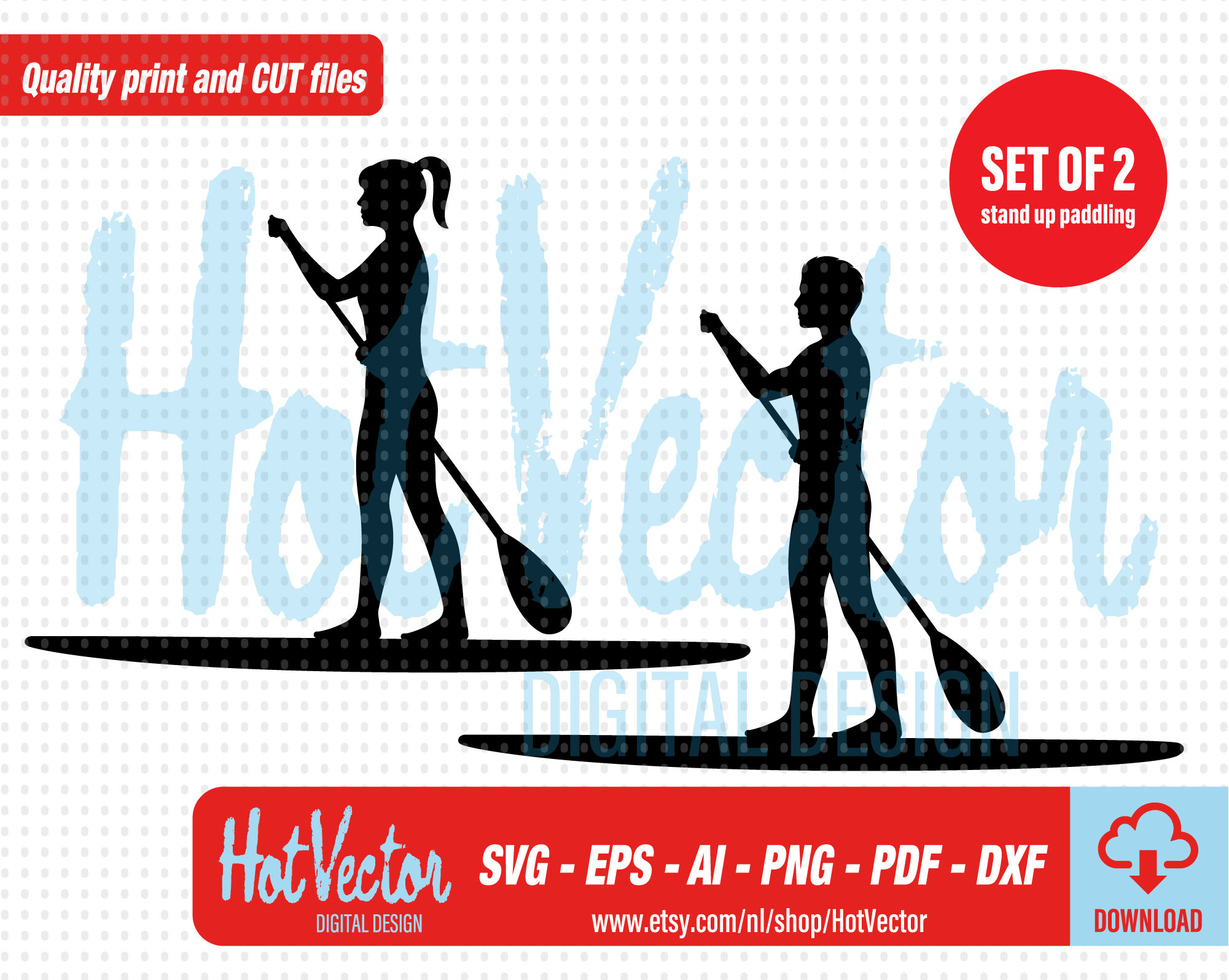 Stand up Paddling Digital Clipart Paddle Board Image for Etsy Hong Kong