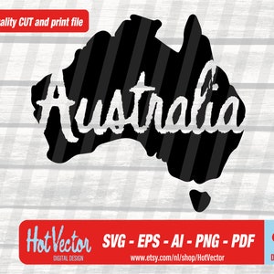 Australia SVG cut file - DIGITAL DOWNLOAD - svg, png, ai, eps, pdf - free commercial use
