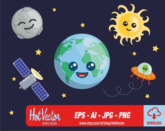 Earth Moon Sun Clipart Digital Download Ai Eps Png Jpg Etsy Earth Moon Sun Clipart Digital Download Ai Eps Png Jpg Etsy