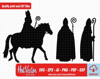 Sinterklaas Clipart: Sint Image Cut File (Digital Download)