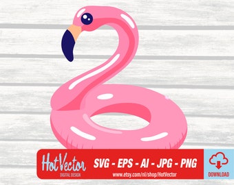 Flamingo - DIGITAL DOWNLOAD - ai, eps, png, jpg - free commercial use