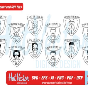 Super juf super meester digitale bundel, svg, dxf, png, ai, eps, pdf, kostenlos kommerzielle Nutzung, sofortiger Download, Clip Art Silhouette geschnitten Datei