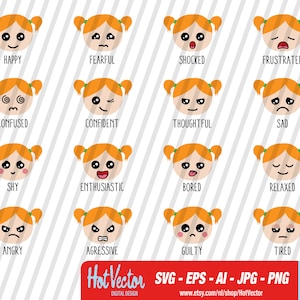 Educatieve jongen emoticons digitale clipart, emoji afbeelding voor persoonlijk en commercieel gebruik, instant download, clip art bestand voor hobbyisten