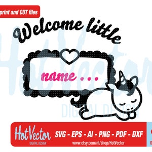 Bienvenido bebé niña clipart, svg, eps, ai, dxf, pdf, png, plotter e imagen impresa para uso personal y comercial, descarga instantánea