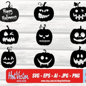 Halloween pumpkin clipart - DIGITAL DOWNLOAD - svg, ai, eps, png, jpg - free commercial use