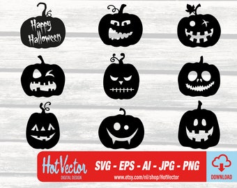 Halloween pumpkin clipart - DIGITAL DOWNLOAD - svg, ai, eps, png, jpg - free commercial use