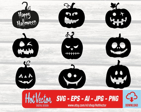Download Halloween Pumpkin Clipart Digital Download Svg Ai Eps Etsy