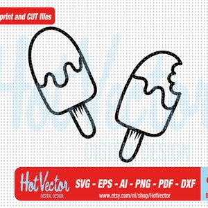 Popsicle doodle clipart, svg, dxf, png, ai, eps, pdf, free commercial use, instant download, clip art silhouette cut file