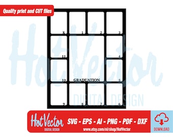 School Years K-12 Photo Frame Laser Cut File (Digital Download)