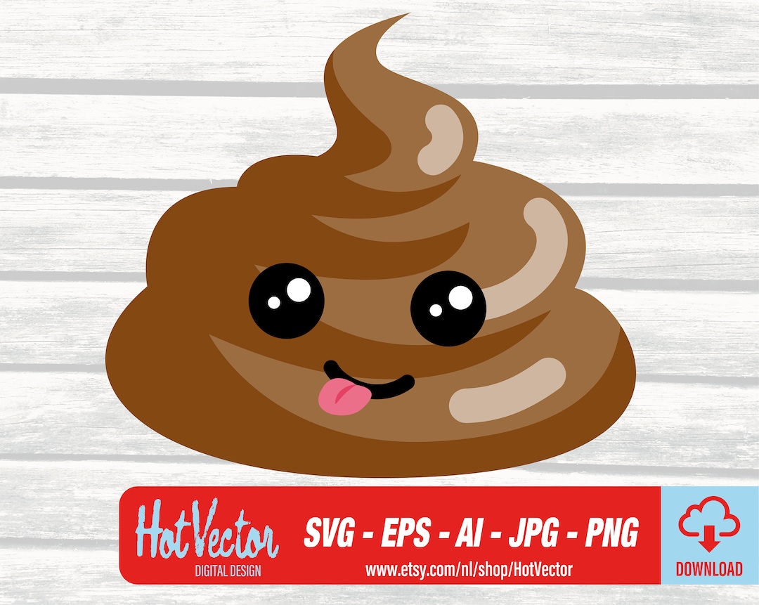 Divertente cacca emoji DOWNLOAD DIGITALE ai eps png jpg uso commerciale gratuito Etsy Italia
