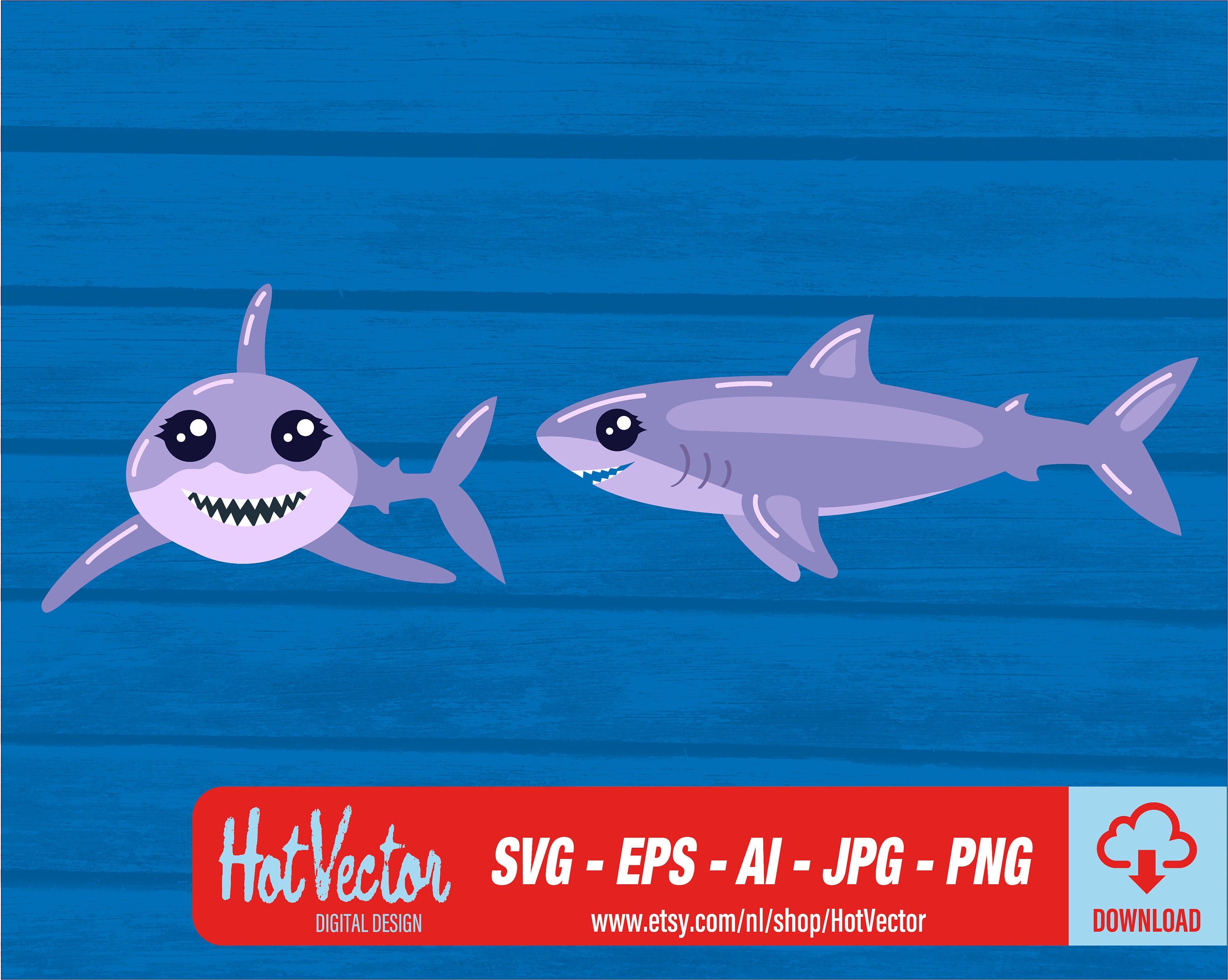 Baby Shark Family Stock Illustration