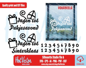 Sinterklaas Countdown SVG: Pakjesavond Clip Art (Digital Download)