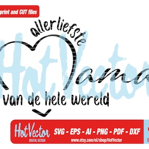 Allerliefste mama digitale clipart, plotter en print afbeelding voor persoonlijk en commercieel gebruik, instant download, clip art cut bestand voor crafters