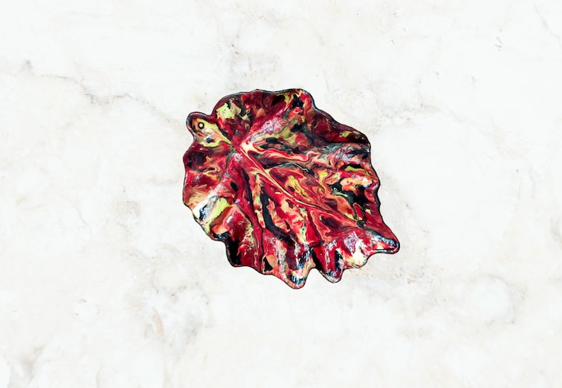 Com-four® 4X Sous-Verres Décoratifs En Forme De Feuille