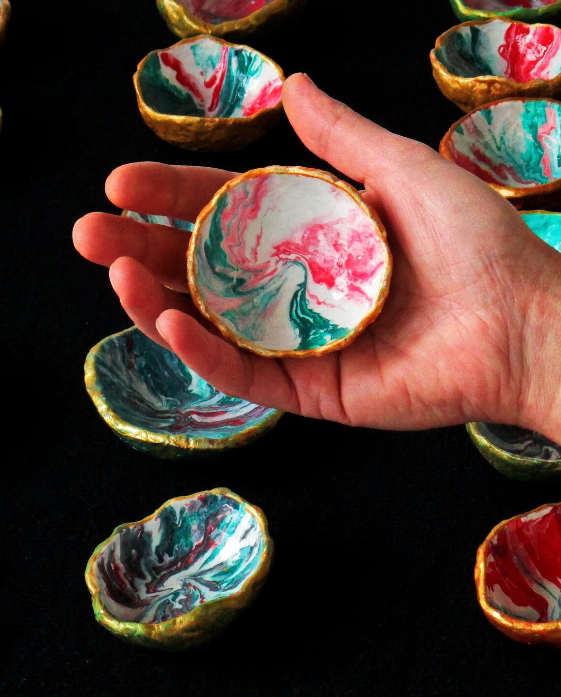 Decorative bowls for coffee tables 3piece set Paper pulp Etsy