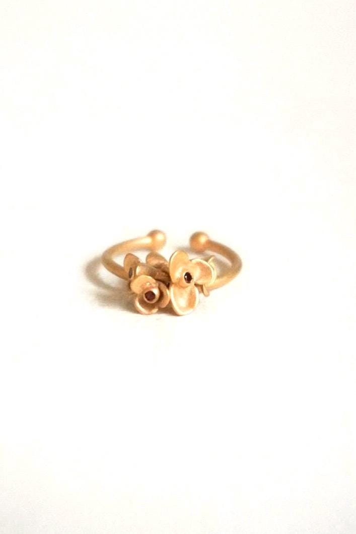 18k Gold Garnet Ring - Etsy