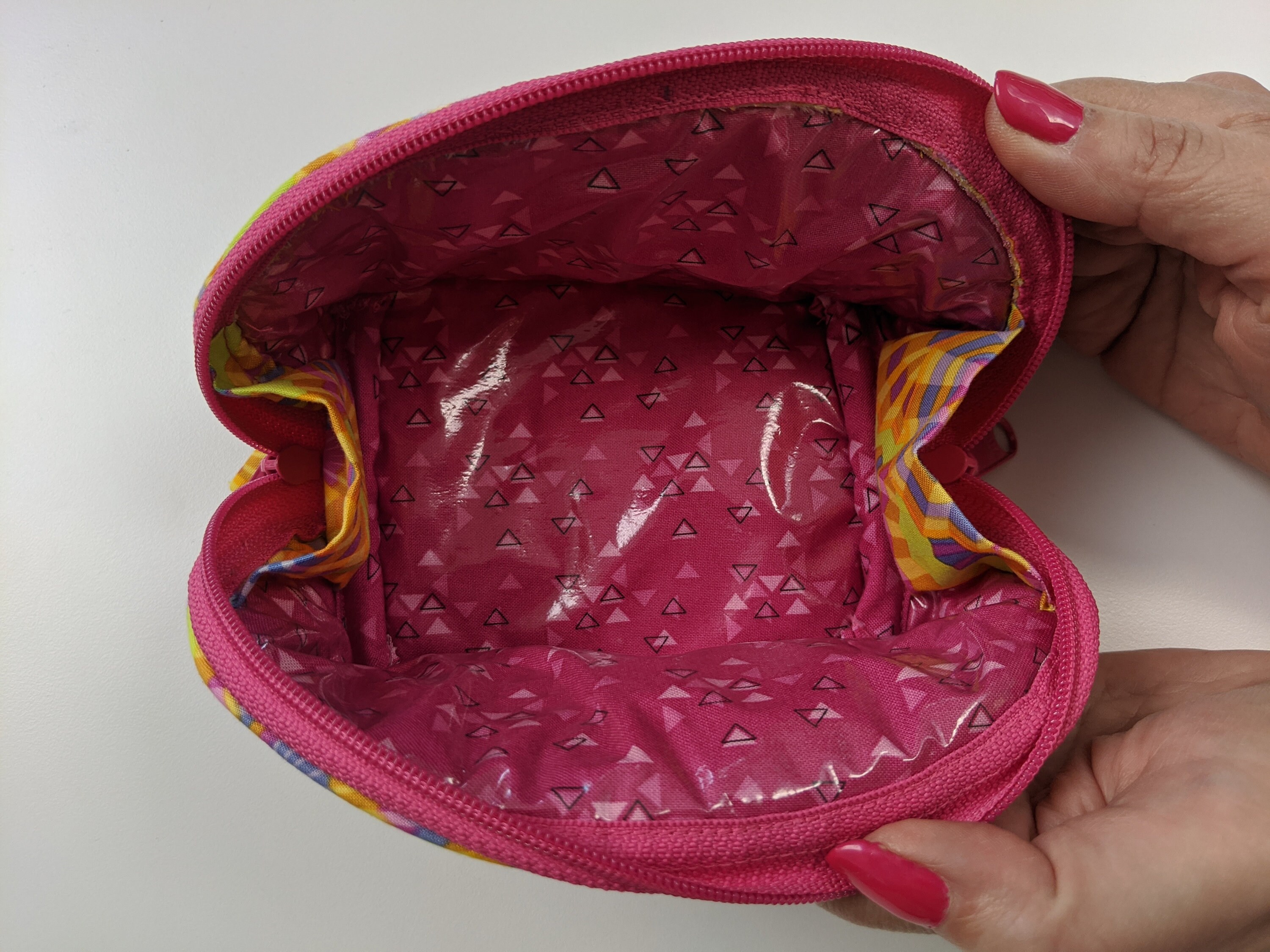 Cosmetic Bag Travel Bag Plastic Lined Ready to Ship Etsy