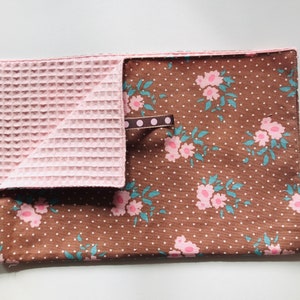 Handgenähtes Wabenhandtuch / Wabenhandtuch mit Baumwollfutter / Wabengeschirrtuch, einzigartiges Modell, französische Kreation