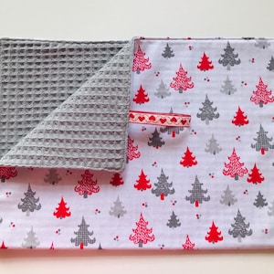 Honeycomb hand towel / Christmas fabric hand towel / honeycomb lined hand towel / guest towel