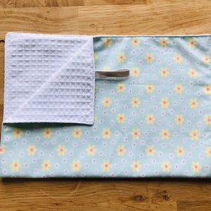 Hand-sewn honeycomb hand towels / cotton-lined hand towels / original fabric hand towels with garden-themed patterns / honeycomb tea towel