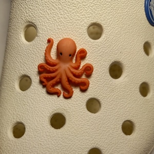 Shoe Charms for rubber clogs - Small Octopus - Octopi, Octopoda, Mollusca, Cephalopoda, Cephalopod, Kids, Teens, Adults, Ocean