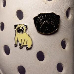 Deluxe Metal Dog Shoe Charm for rubber clogs - Dog, Dogs, Puppy, Pug, Pugs, Puggle, Cute, Animal, Teen, Teenager, Adults