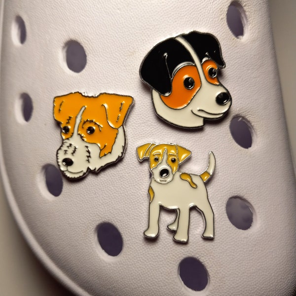 Deluxe Metal Dog Shoe Charm for rubber clogs - Jack Russell Terrier, JRT, Terrier, Rat Dog