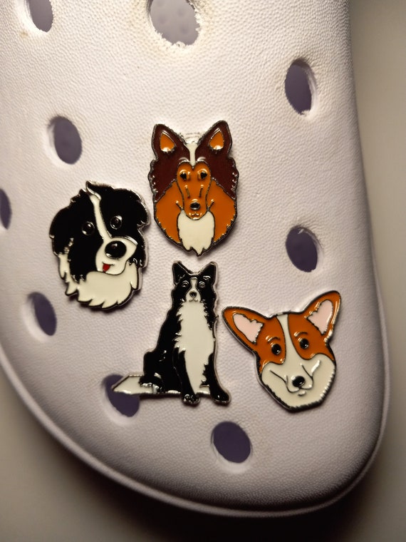 Deluxe Metal Dog Shoe Charm for Rubber Clogs Dog Dogs Corgi