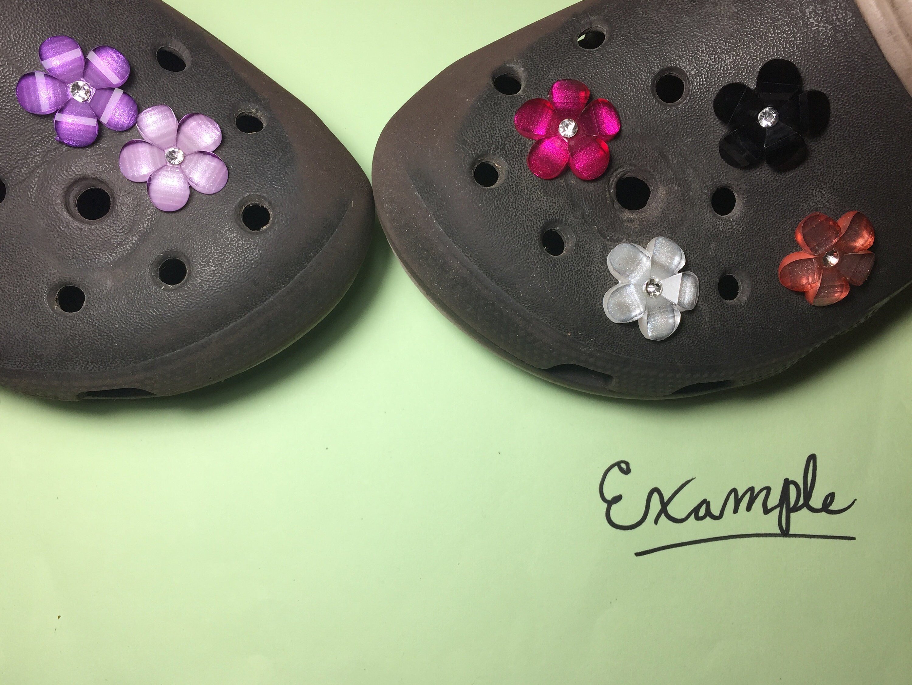 Shoe Charms for Rubber Clogs Sparkly Flowers Deluxe Etsy