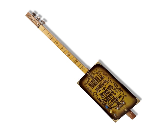 Nashville Prisco 4tpv-ls 4 strings special left-handed Cigar box guitar