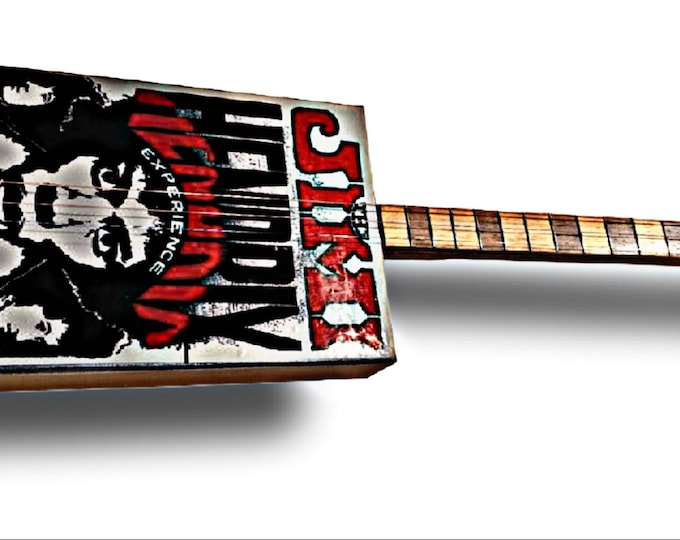 The Hendrix Black type 3tpv cigar box guitar Matteacci's