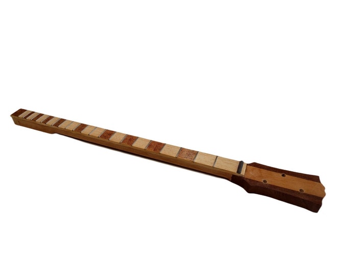 Neck for 3-string Cigar Box Guitars with medium frets, Les Paul style