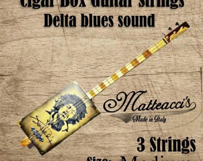Set of 3 Strings specific for cigar box guitar Matteacci's