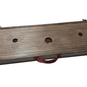 Monochordium. Monochord. Harmonic monochord musical instrument with 15 strings by Matteacci.